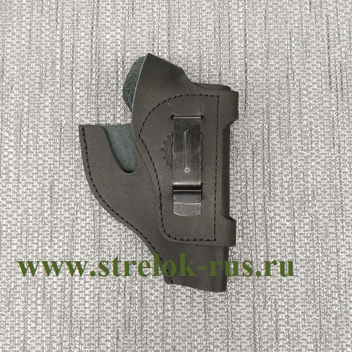 Кобура пояс. БУЛЬДОГ с клипсой (кож., черн.)